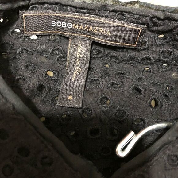 BCBG MaxAzria Lola BLACK Eyelet Blouse - Picture 8 of 8